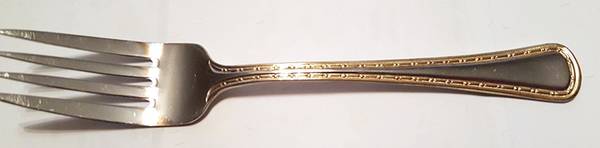 INS635 (Stainless, Gold Edge) Individual Salad Fork