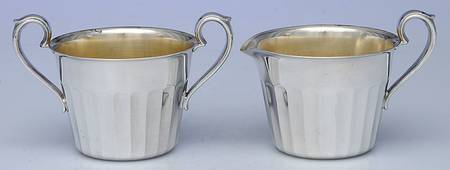 731 (Silverplate, Hollowware) Creamer & Open Sugar Set