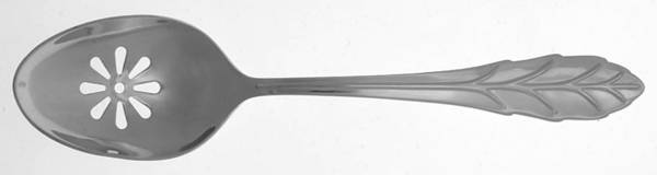 Leaf (Stainless) Pierced Tablespoon (Serving Spoon)