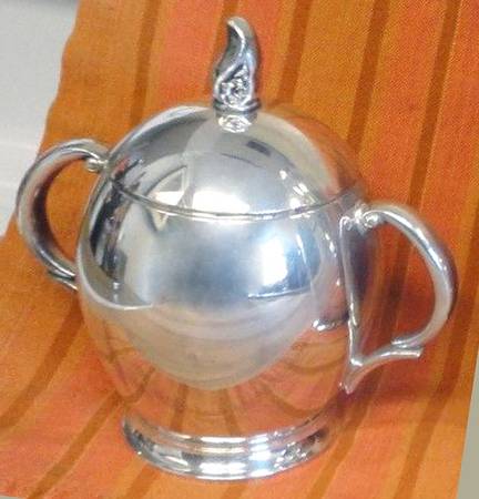 Silver Wind (Silverplate, Hollowware) Sugar Bowl & Lid