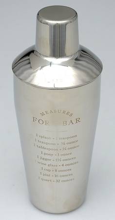 Giftware (Metal, Hollowware) Cocktail Shaker