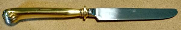 INS657 (Gold Electroplate) New French Hollow Pistol Knife