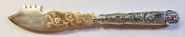 Norweigen (1892, Silverplate) Hollow Handled Cheese Knife with Silverplate Blade