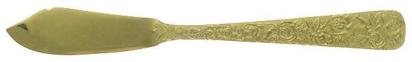 Cellini Romanesque (Gold Electroplate) Flat Handle Master Butter Knife