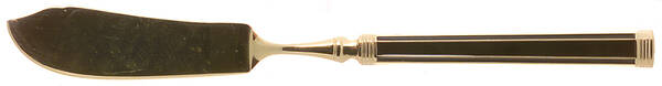 Golden Imperial-Black (Gold Electroplate) Flat Handle Master Butter Knife