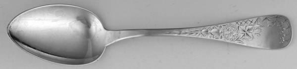 Lily Engraved (Sterling, 1884) Dessert/Oval Soup Spoon