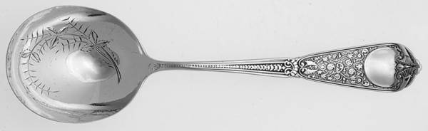 Webster (Sterling, 1882) Bright Cut Bowl Sugar Spoon