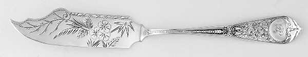 Webster (Sterling, 1882) Flat Handle Bright Cut Master Butter