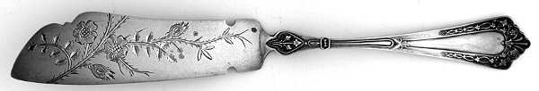 Clinton (Sterling, 1880) Flat Handle Bright Cut Master Butter