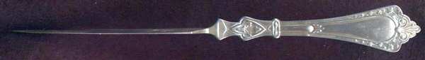 Clinton (Sterling, 1880) Flat Twisted Handle Master Butter Knife Bright Cut
