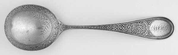 Coronet (Sterling, 1879) Bright Cut Bowl Sugar Spoon