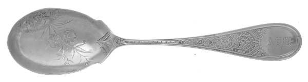 Coronet (Sterling, 1879) Bright Cut Bowl Sugar Spoon