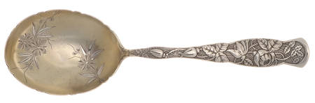 Rose (Sterling, 1881) Bright Cut Solid Large Berry/Casserole Spoon