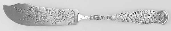 Rose (Sterling, 1881) Flat Handle Bright Cut Master Butter