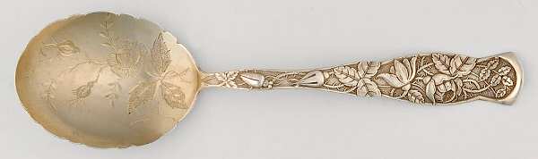 Rose (Sterling, 1881) Medium Bright Cut Berry/Casserole Spoon