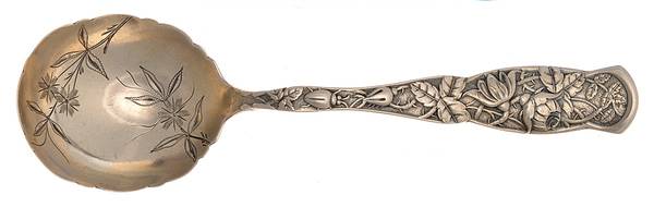 Rose (Sterling, 1881) Bright Cut Bowl Sugar Spoon