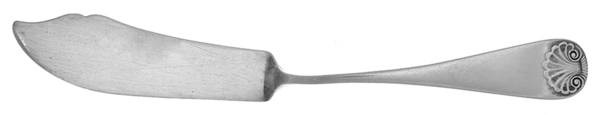 Shell (Sterling, 1865) Flat Handle Master Butter Knife