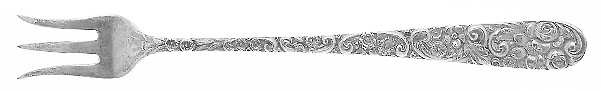 Repousse (Sterling, 1910) Oyster Fork
