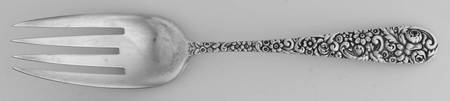 Repousse (Sterling, 1910) Vegetable Serving Fork (Solid)