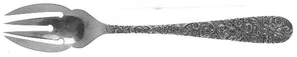 Repousse (Sterling, 1910) Individual Solid Fish Fork