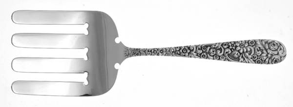 Repousse (Sterling, 1910) Large Solid Asparagus Serving Fork