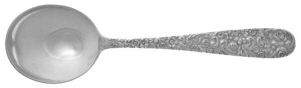 Repousse (Sterling, 1910) Round Bowl Soup Spoon (Gumbo)