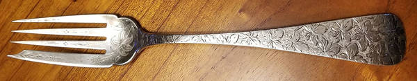 JSE1 (Sterling) Cold Meat Serving Fork Medium Bright Cut