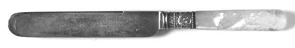 Pearl Handle (Silverplate Bolster) Blunt Hollow Knife