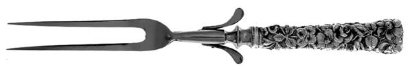 JEJ3 (STERLING) Small Steak Carving Fork, Silverplate Prongs