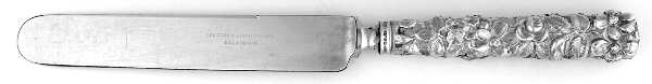 JEJ3 (STERLING) Old French Hollow Knife, Full Repousse