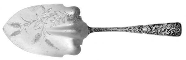 JSK2 (STERLING) Bright Cut Solid Pastry Server