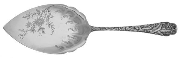 No. 90 (Sterling, 1882) Large Solid Bright Cut Pie Knife