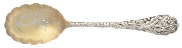 No. 90 (Sterling, 1882) Bright Cut Bowl Sugar Spoon