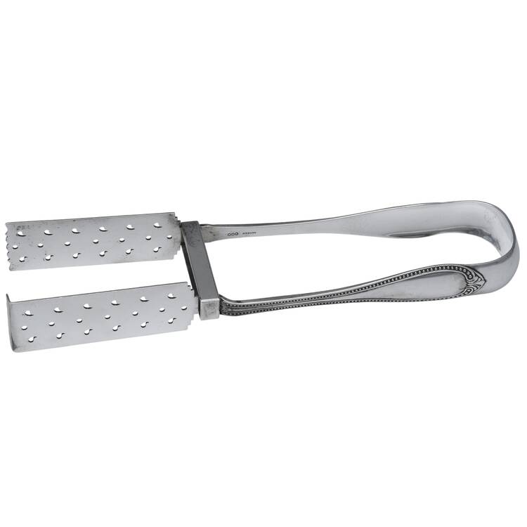 Bead (Sterling, 1850) Solid Yoked Asparagus Tongs