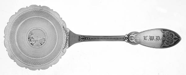 Oriental (Sterling, 1855-1860) Bright Cut Solid Buckwheat Cake Server