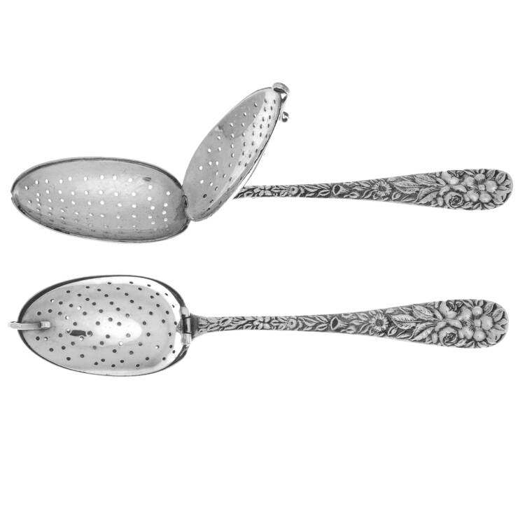 JSM1 (Sterling) Tea Strainer with Handle-Hinged Bowl by J S Macdonald