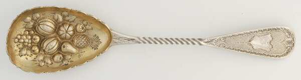 Jew14 (Coin) Solid Berry/Casserole Spoon w/ Raised Bowl