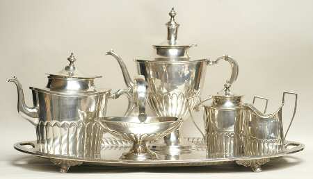 Sterling Hollowware 6 Piece Tea Set (SCP, STP, SCR, SSU, SWB, WTL)