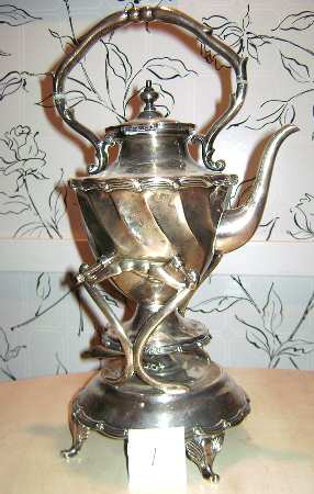 Sterling Hollowware Kettle, Stand & Burner