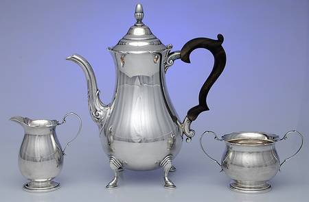 200x (Sterling, Hollowware) 3 Pc Coffee Set (SCP, SCR & SSUO)