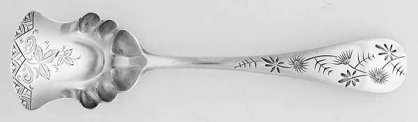 JSK12 (Sterling) Sugar Shovel, Bright Cut