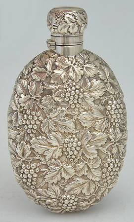 Repousse (Sterling, Hollowware) Flask