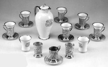 Repousse (Sterling, Hollowware) Demitasse Cup with Liner