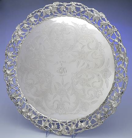 Repousse (Sterling, Hollowware) Compimentary Silverplated Punch Tray