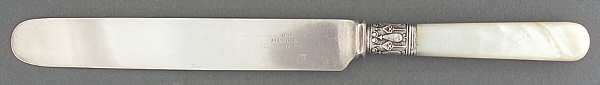 Pearl Handle 5 (Silverplate) Blunt Hollow Knife with Bolster
