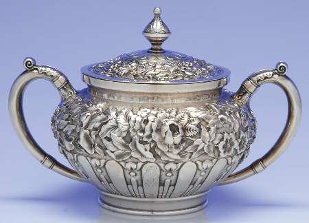 JEW21 (Sterling, Hollowware) Sugar Bowl & Lid