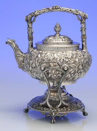 JEW21 (Sterling, Hollowware) Kettle, Stand & Burner