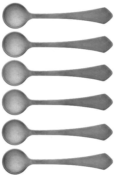 JIM1 (Sterling) Individual Salt Spoon - Set of 6