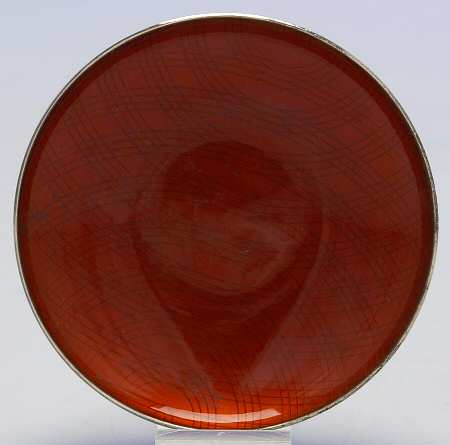Sterling Hollowware 3" Round Tray with Enamel Bowl