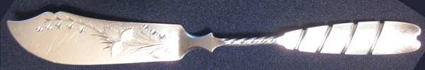JSK15 (Sterling) Flat Twisted Handle Master Butter Knife